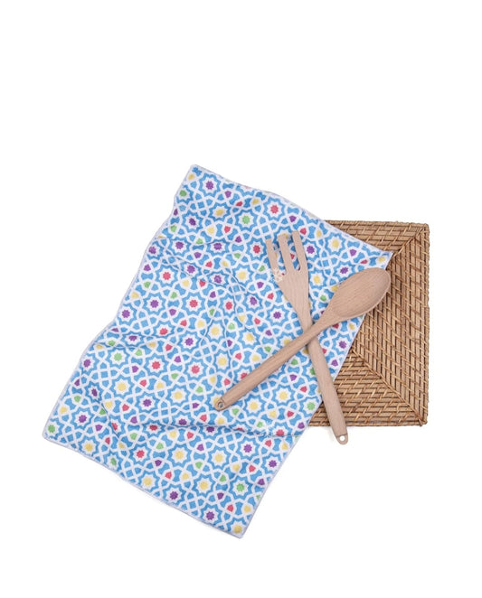 Blue & Red Microfiber kitchen towels